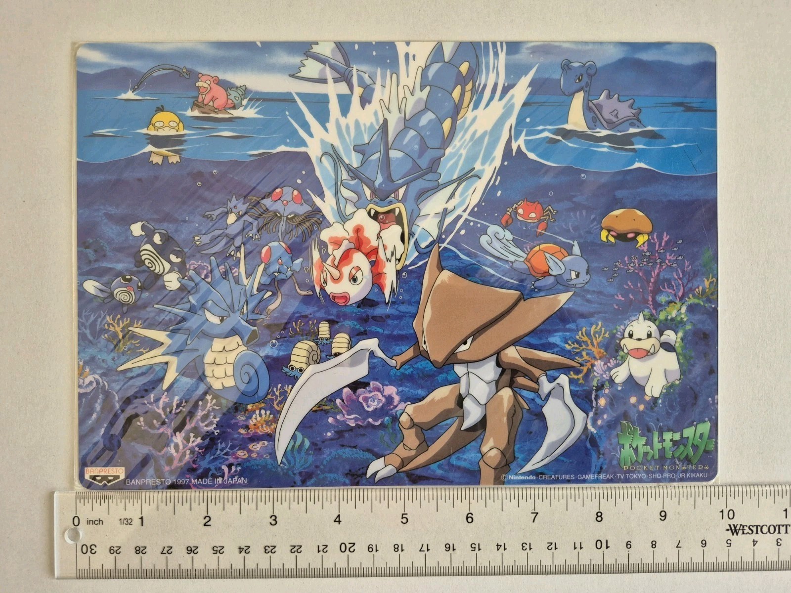 Pokemon Japanese Bandai Carddass - Jumbo Art Board Gyarados & Kabutops SEALED