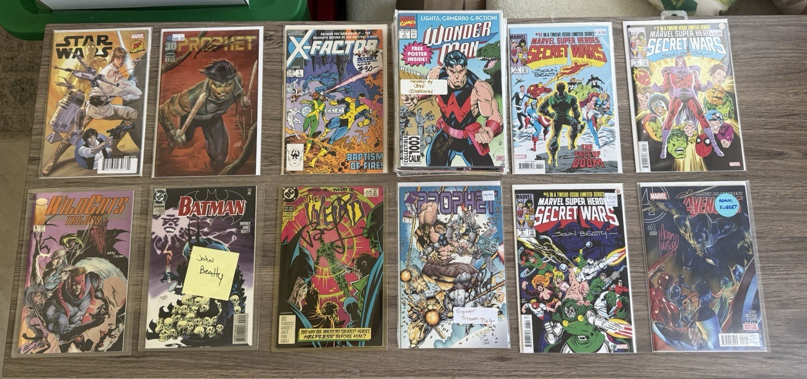 Signed MARVEL, DC, ETC. Comic Lot of 30 COA’s KEYS Wonder Man, Batman, Etc.
