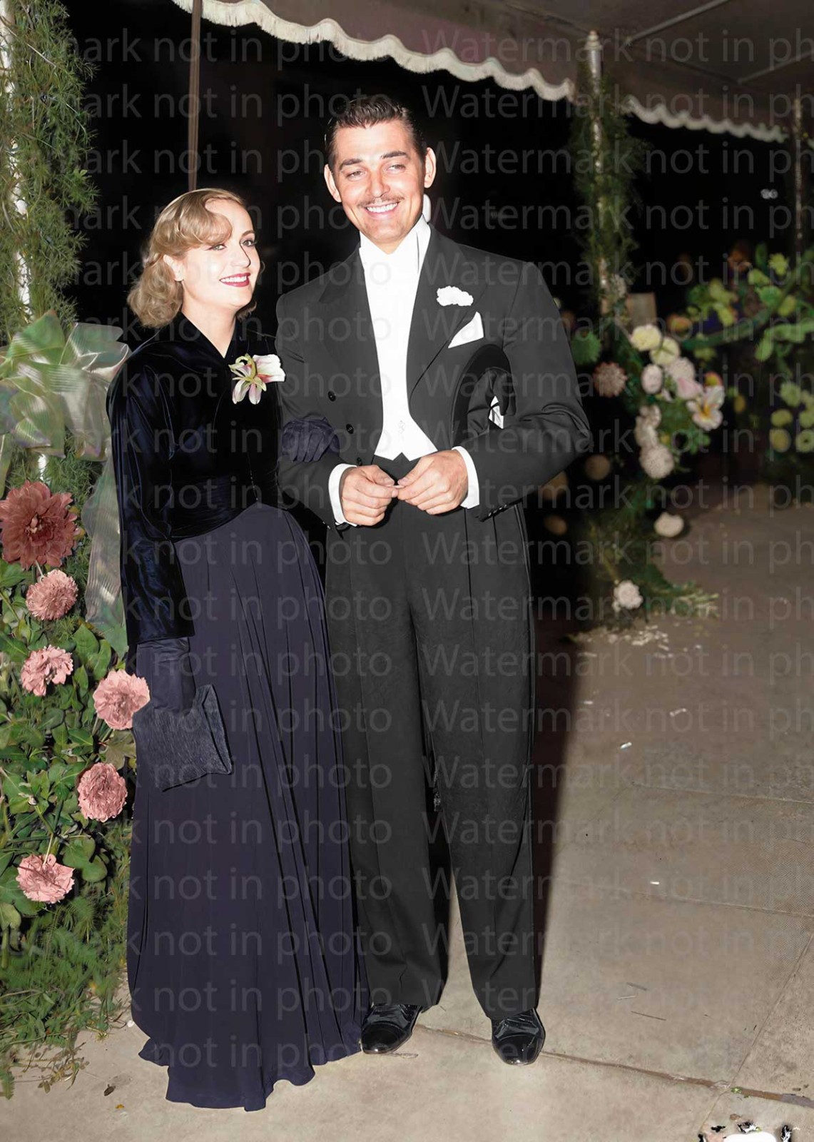 Clark Gable RARE COLOR Photo 354 RESTORED Clark Gable RARE COLOR Photo 354 RESTORED