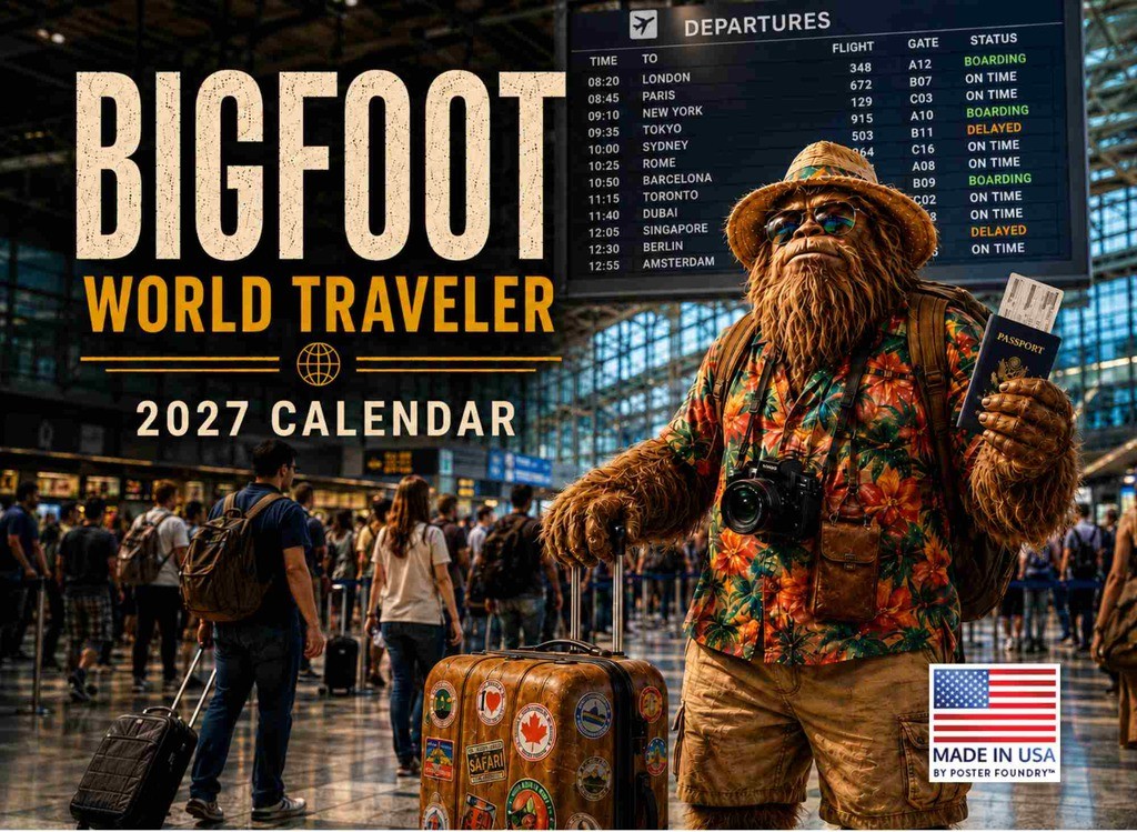 Bigfoot World Traveler Calendar 2027 Monthly Wall Calender 12 Month Bigfoot World Traveler Calendar 2027 Monthly Wall Calender 12 Month