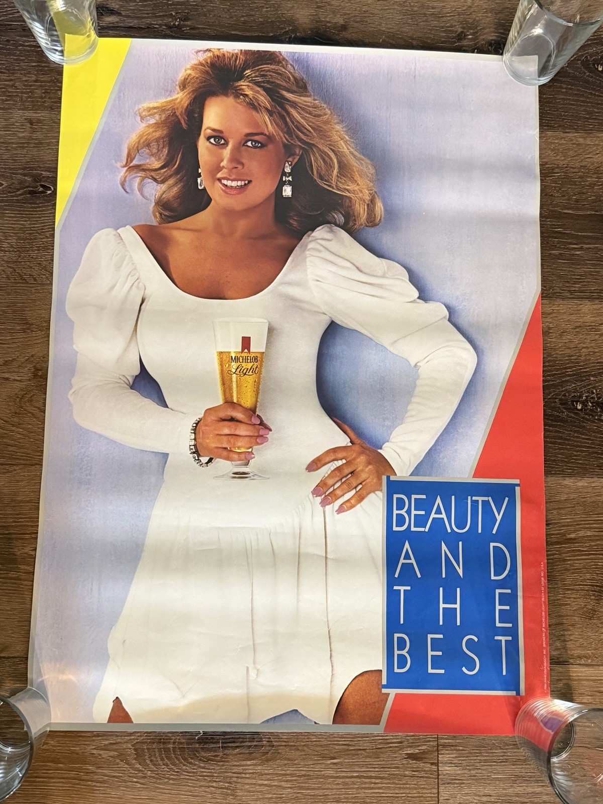 1984 MICHELOB LIGHT PROMO POSTER ~ 20x27 ~ Beauty And The Best