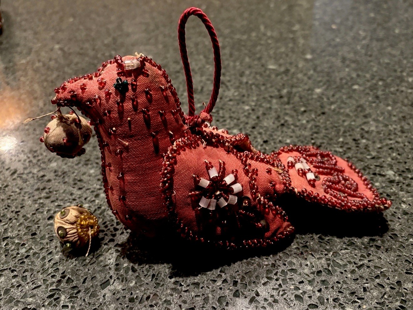 1900 Iroquois Indian Beaded Bird Whimsy