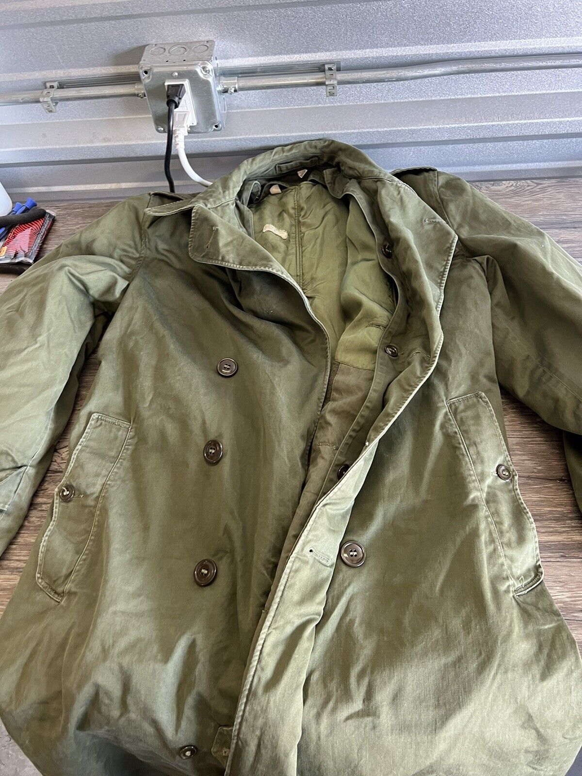 VINTAGE Military Field Jacket Coat Cumberland Cloak Coat 1950s Rare Nice