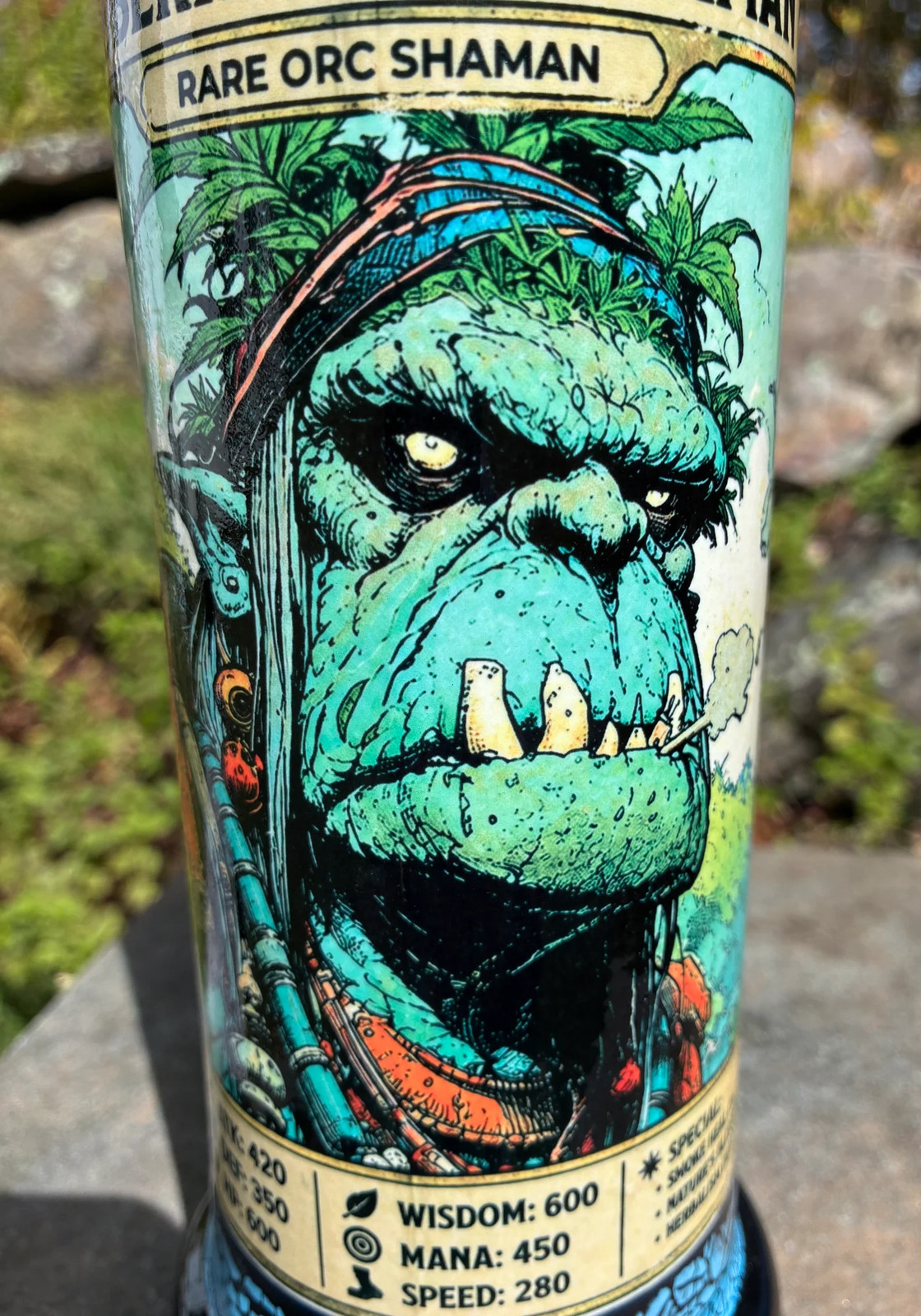 The Berkshire Hills Shaman Orc Ceramic Bong Water Pipe DnD