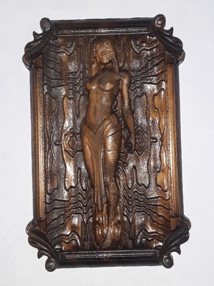 Wood Carving Of Nude Toppless Woman. 4 1/2\