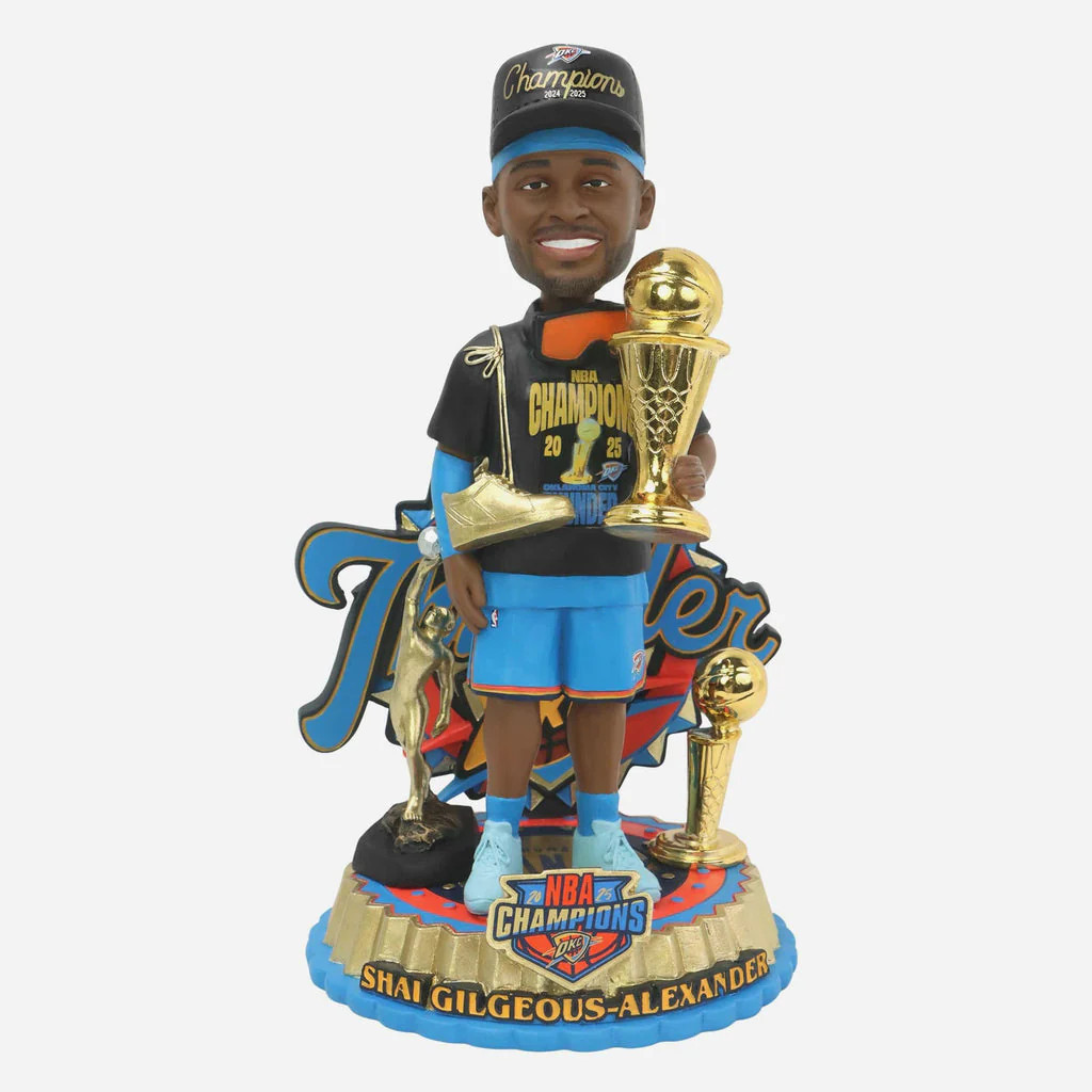 Shai Gilgeous-Alexander Oklahoma City Thunder 2025 Triple Trophy Bobblehead