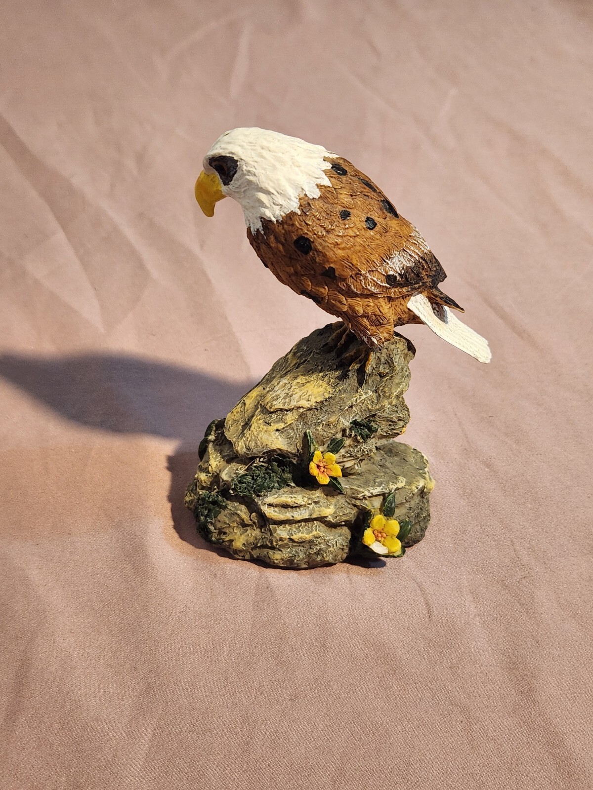 K\'s Collection Wild Animal Series Bald Eagle Figurine on Rocky Base