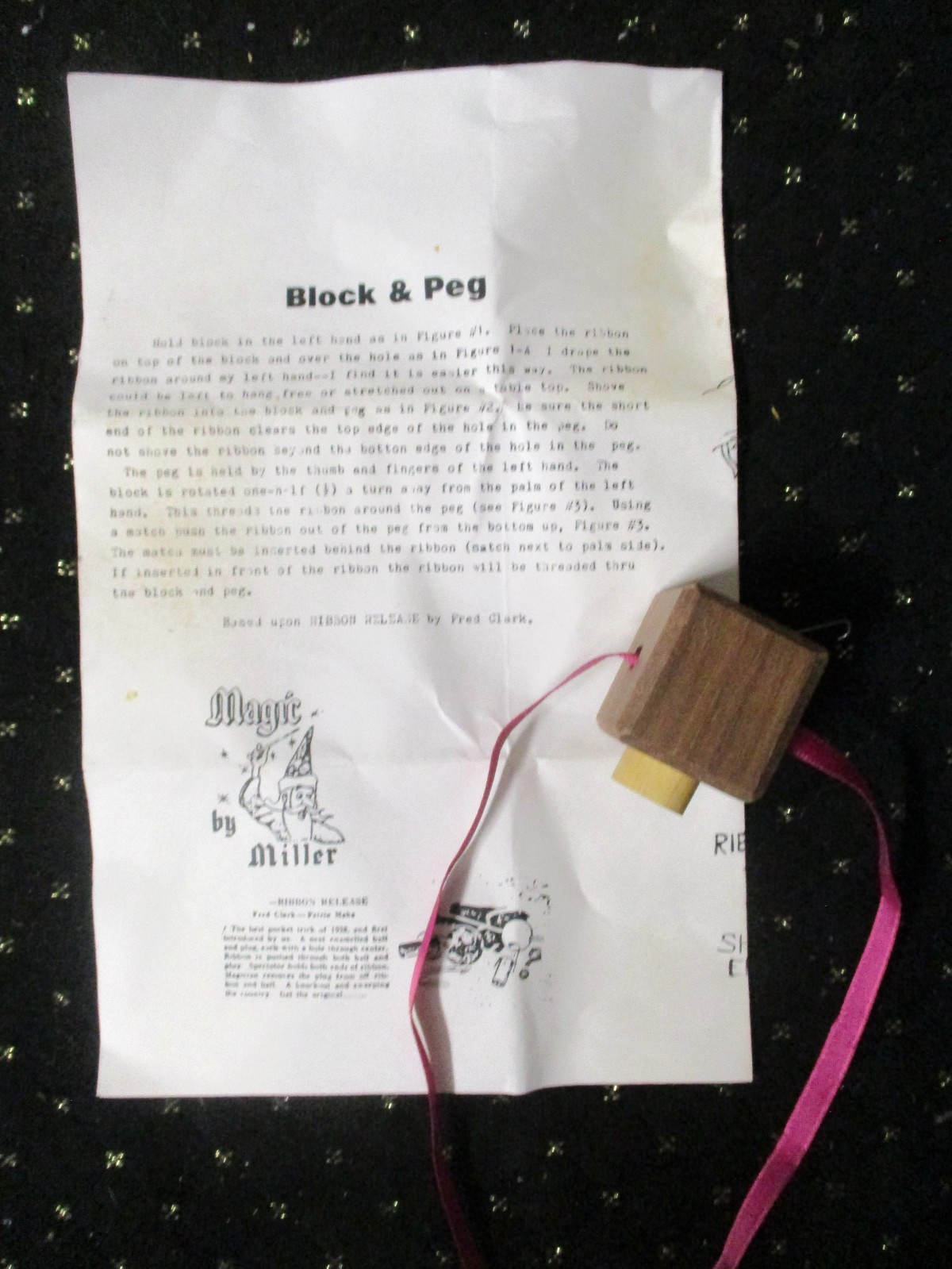 Rare & Vintage Block & Peg Fred Clark