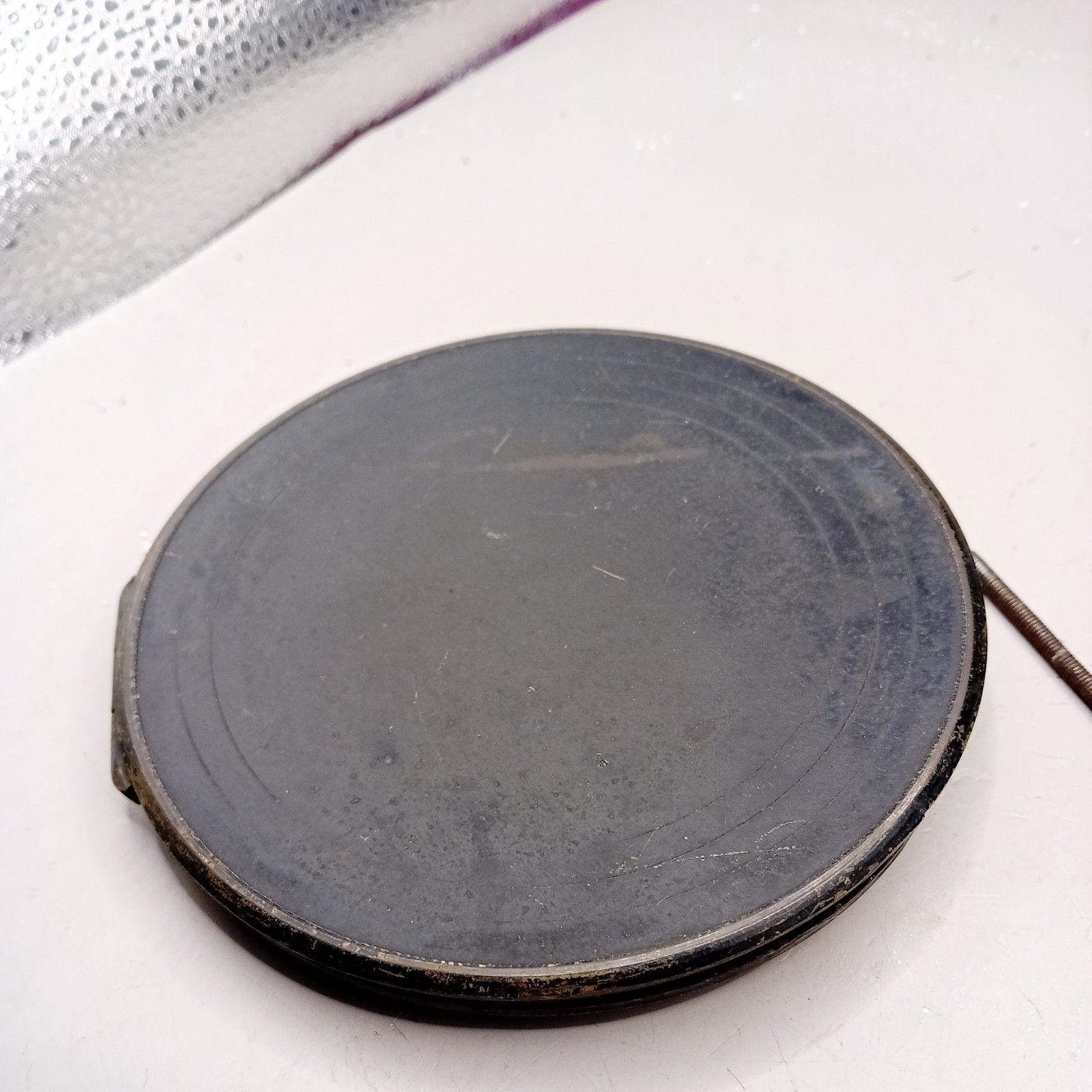Antique Clock Back Door Brass For Barrel      hinged 11.5cm ext 10cm int cc1567