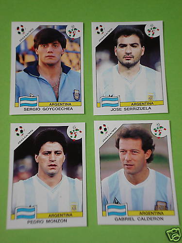 1990 Panini World Cup - 4 x Argentina Extrasticker 