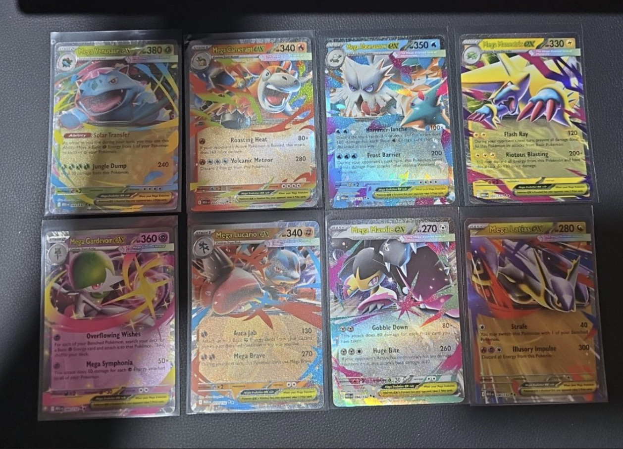 Pokémon TCG Mega Evolution 8/10 EX Card Set Mega Lucario Gardevoir Venusaur