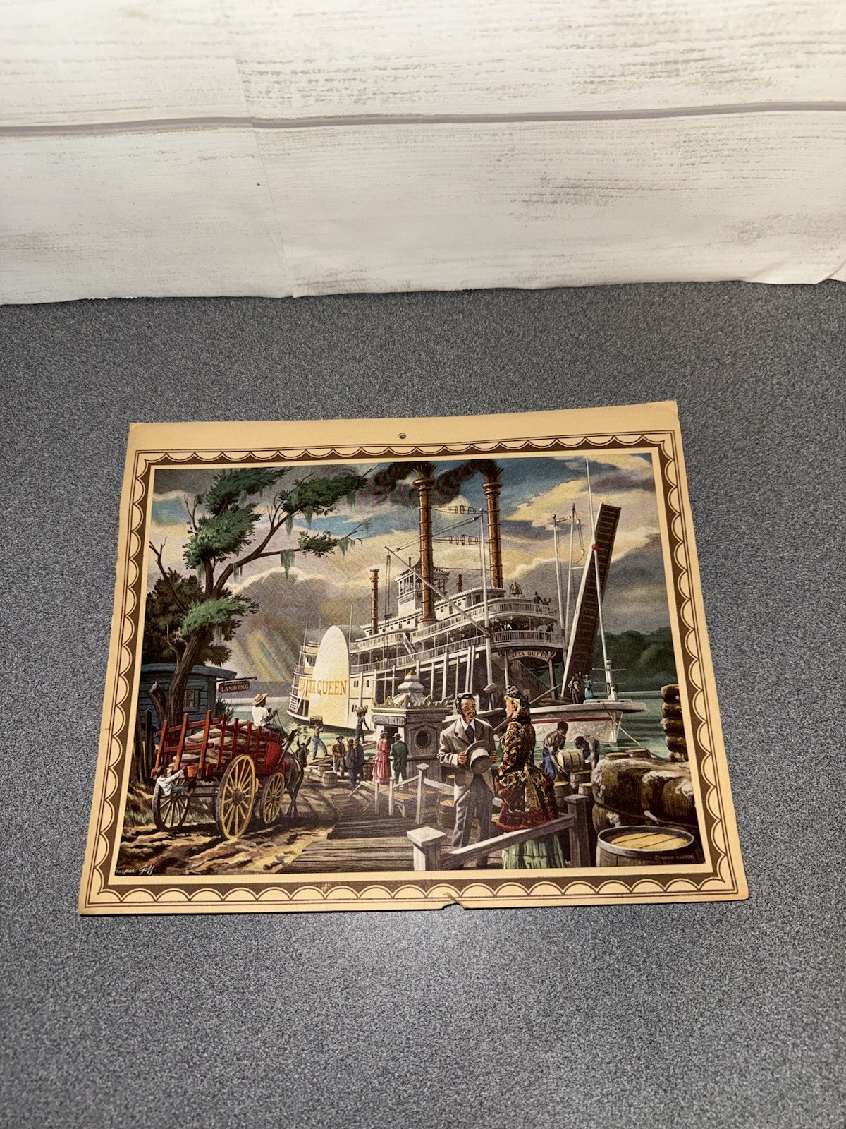 Vintage Day -Mont Garage 1949 Calendar , Recipes , Accounting , Steamboat Cover