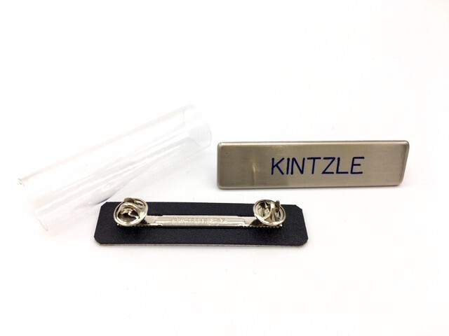 Custom Air Force Silver Name Tag, Standard Posts Custom Air Force Silver Name Tag, Standard Posts