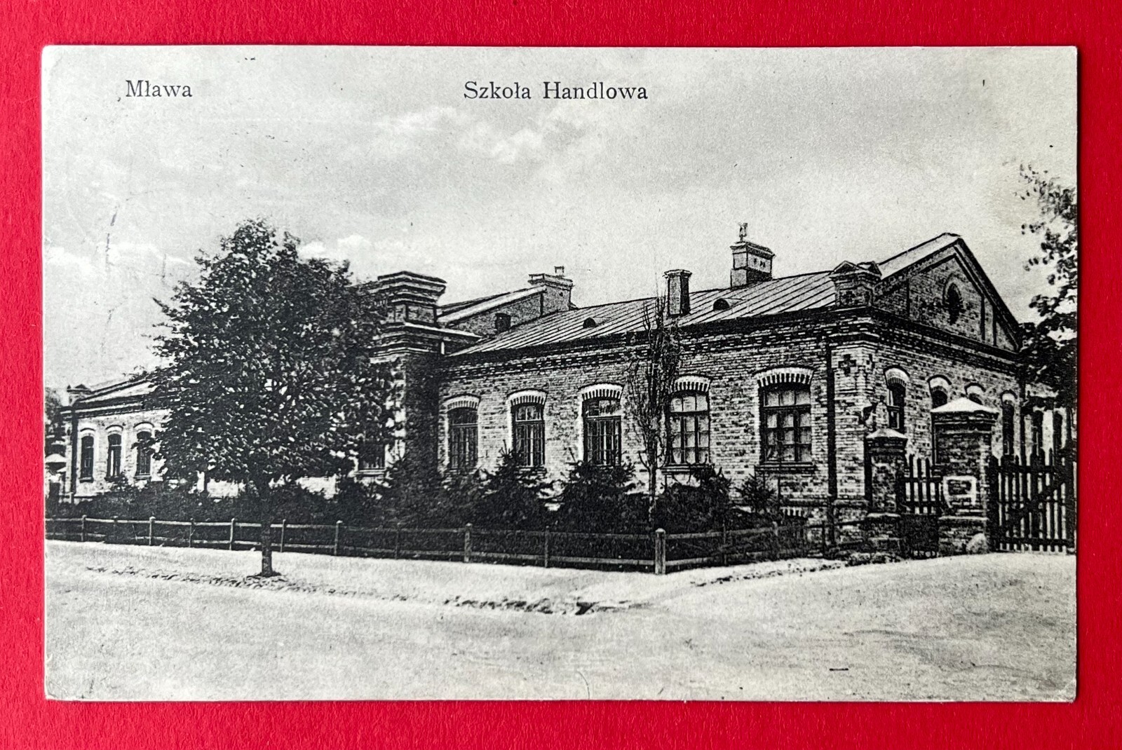 Postcard MLAVA in Poland 1915 School Szkola Handlowa (158243