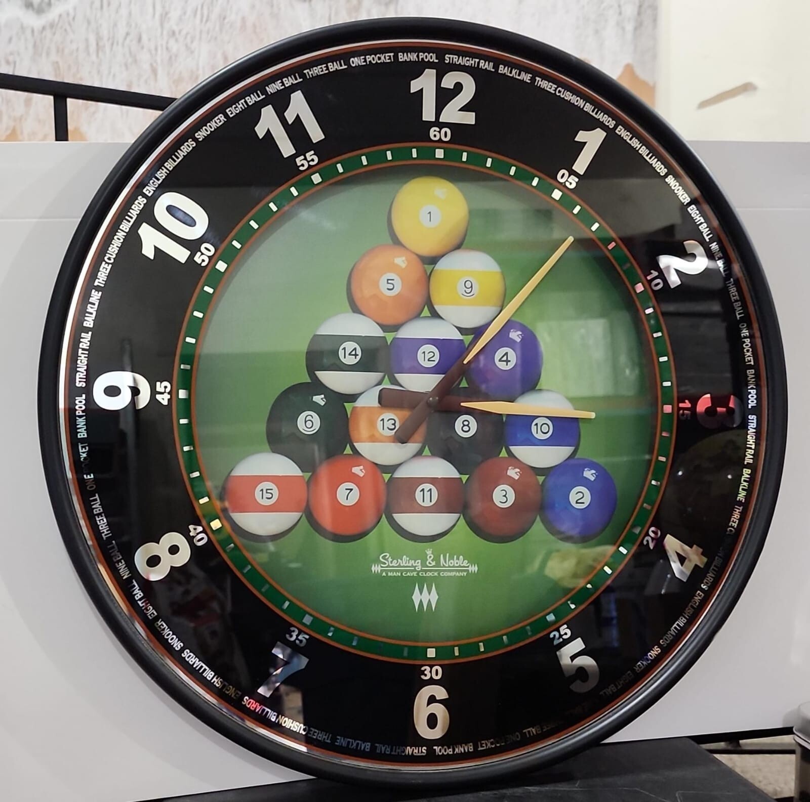 STERLING & NOBLE A MAN CAVE CLOCK COMPANY ~ 18''