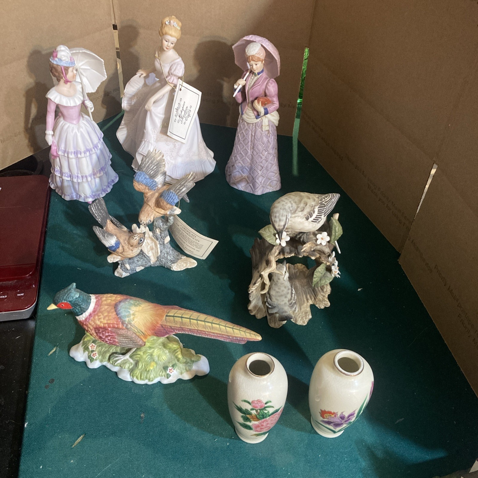 Lot 8 Homco Figurines MISS VIOLET,LADY CAROLINE,PHEASANT,VICTORIAN LADY,2 BIRDS Lot 8 Homco Figurines MISS VIOLET,LADY CAROLINE,PHEASANT,VICTORIAN LADY,2 BIRDS