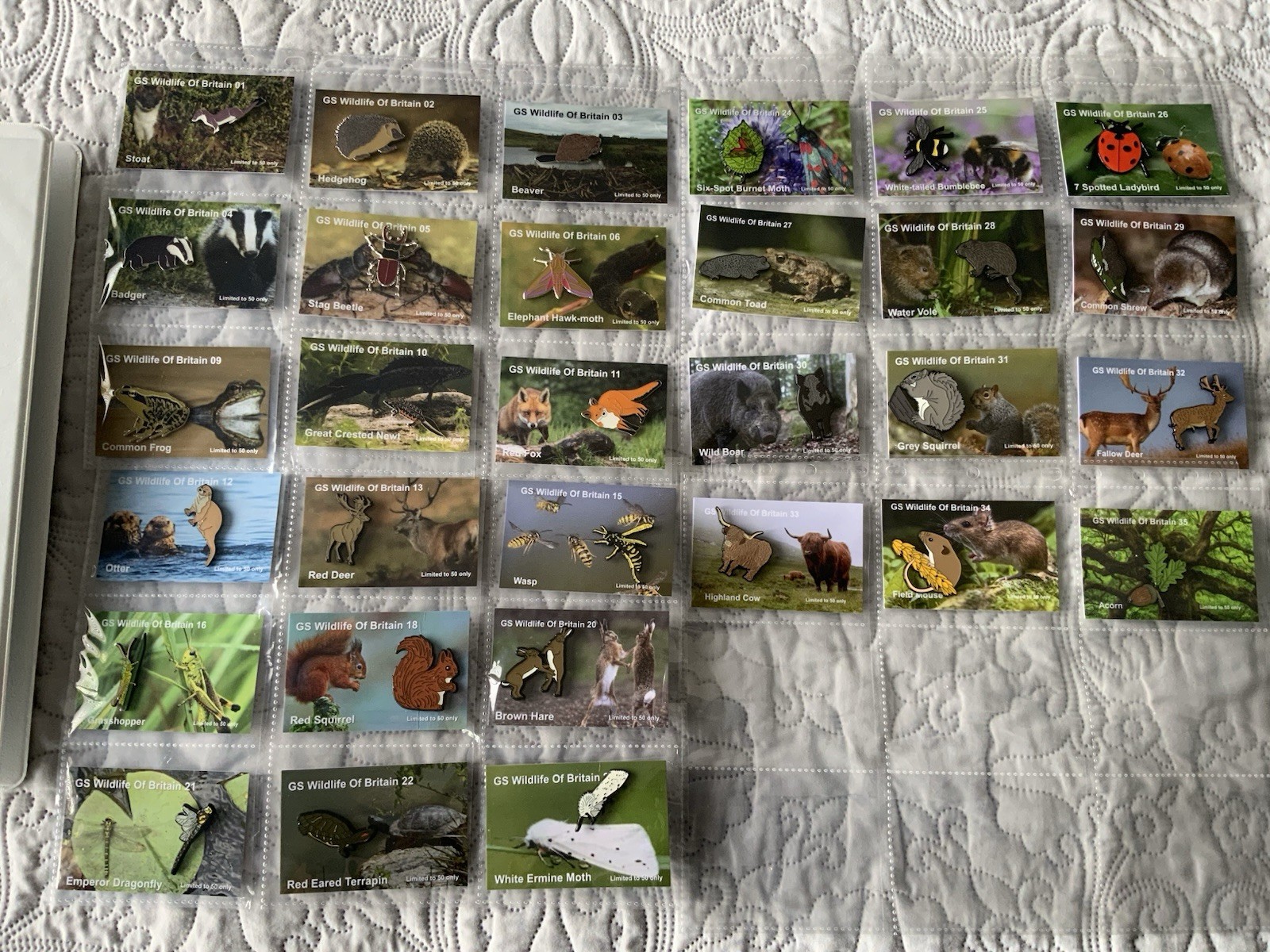 None RSPB Badges 30 of 35  GS Wild life of Britain see description 
