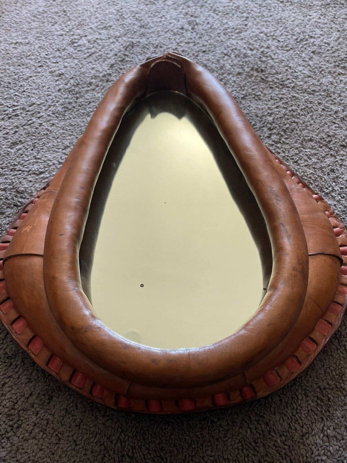 Vintage Antique Style Pony size Horse Collar with a mirror Western Farm Decor