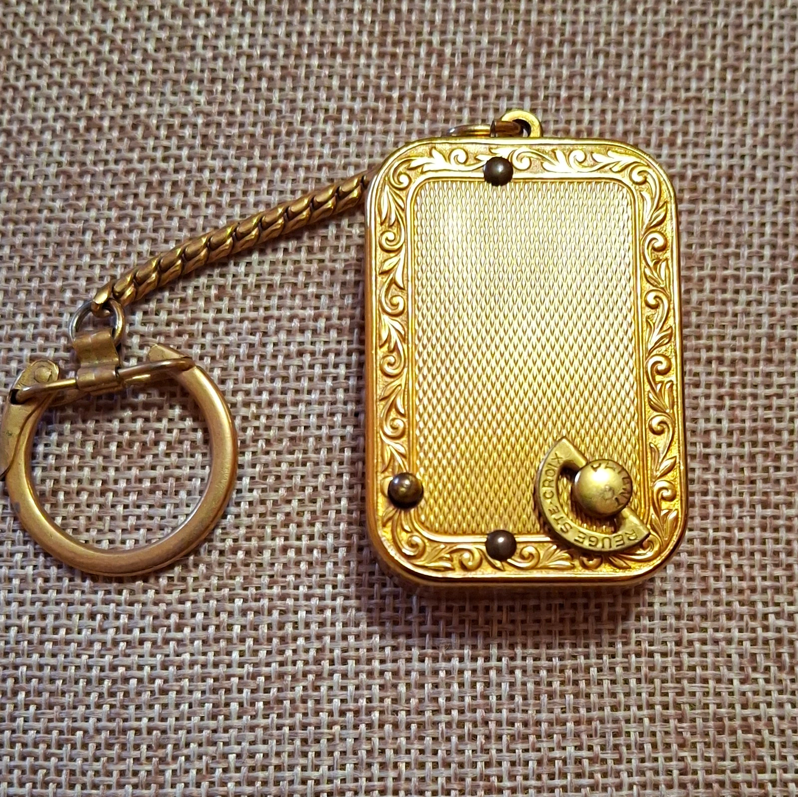 Vintage 1956 Gold Tone Reuge Ste. Croix Swiss Music Box Kechain Overwound/Repair