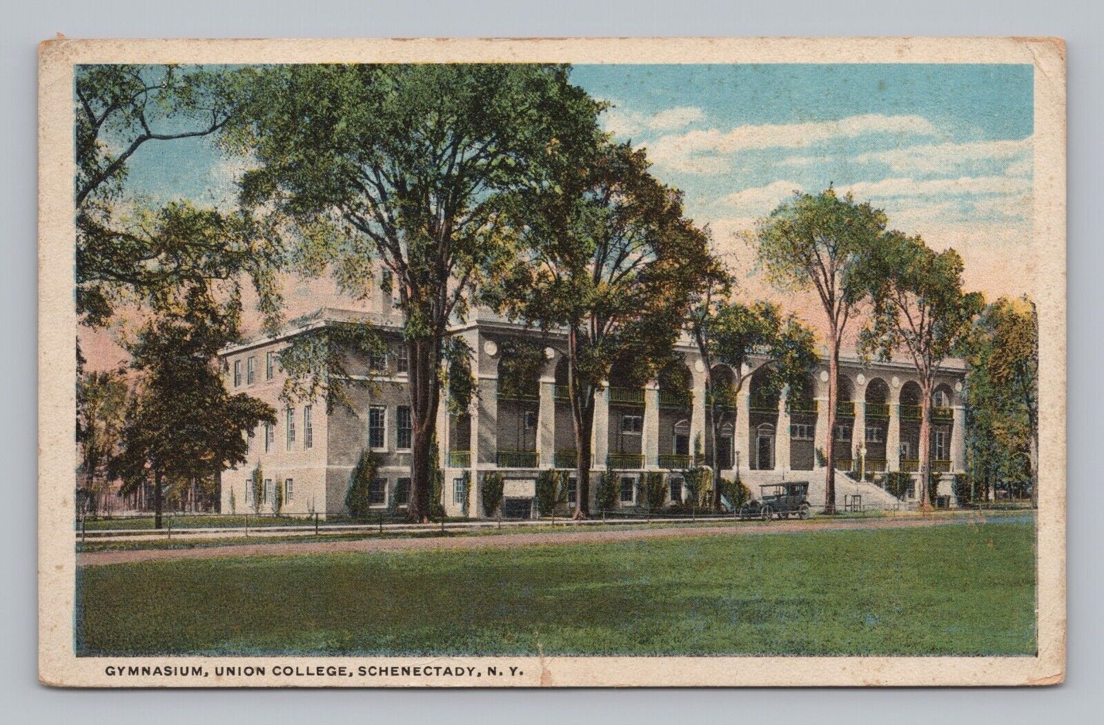 Postcard Gymnasium Union College Schenectady New York c1918