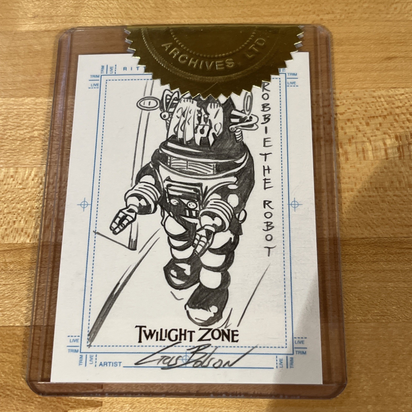 2004 Twilight Zone Cris Bolson Robbie the Robot SketchaFex sketch card SEALED
