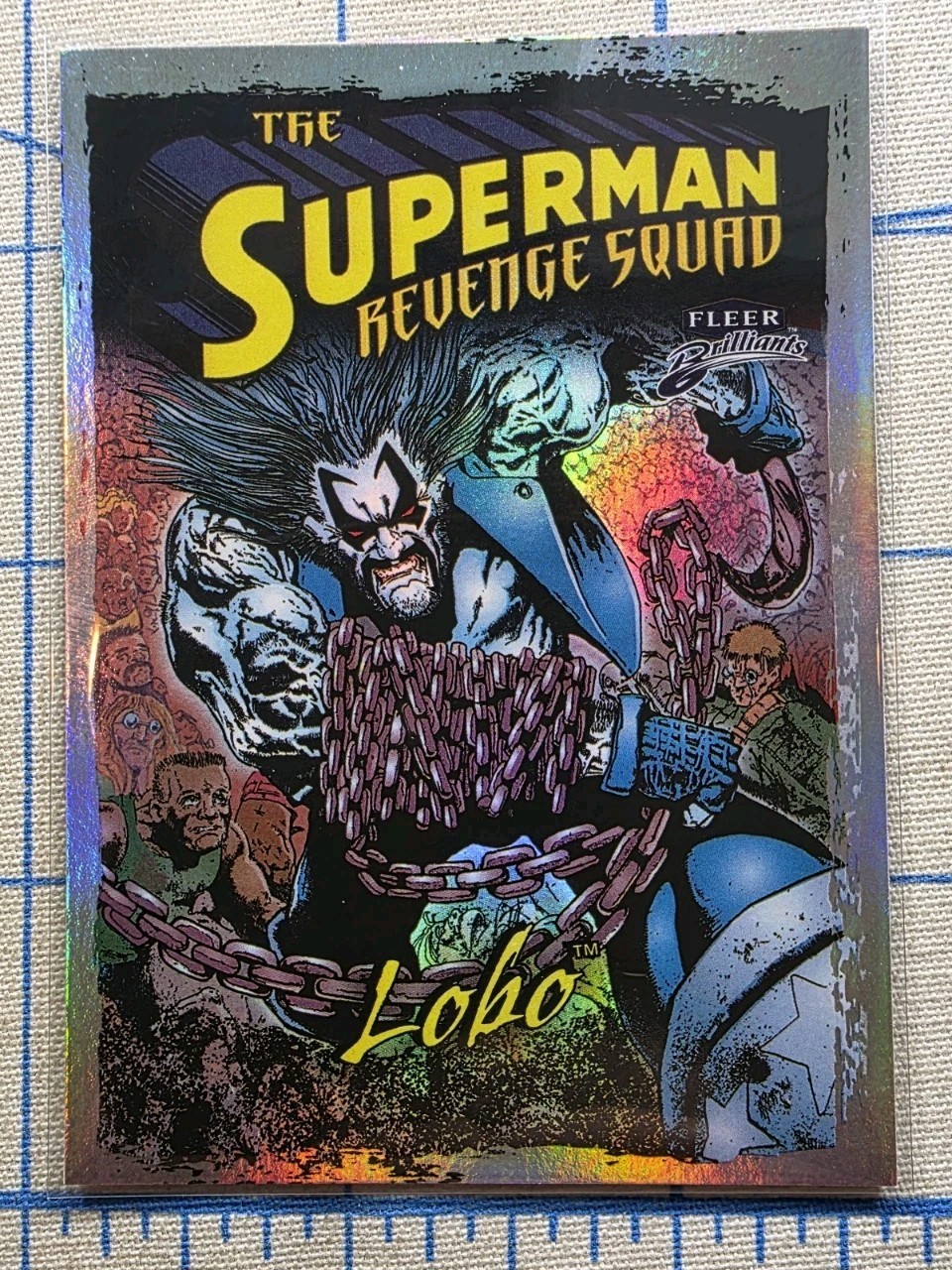 Fleer Brilliants - Lobo RS-15 - The Superman Revenge Squad - DC Comics Card