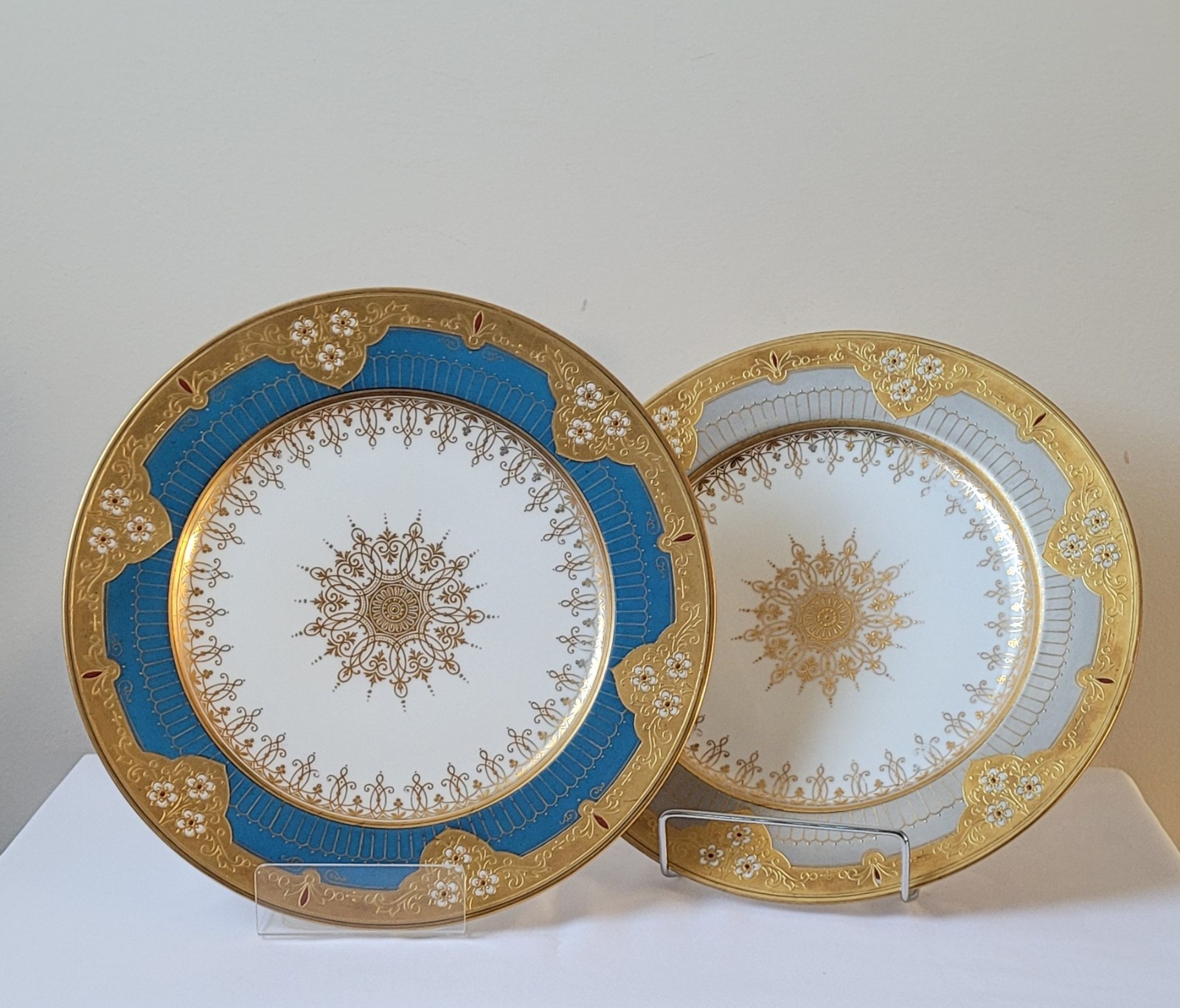 Exquisite Antique Pirkenhammer/ Wahliss Wien Ornate Gilded Plates  9.5\
