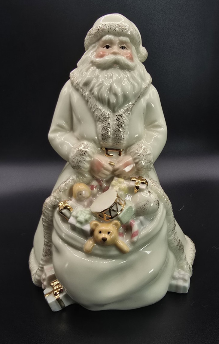 Lenox Santa Claus Porcelain Figurine Bag of Toys 24K Gold Accents 7.5\