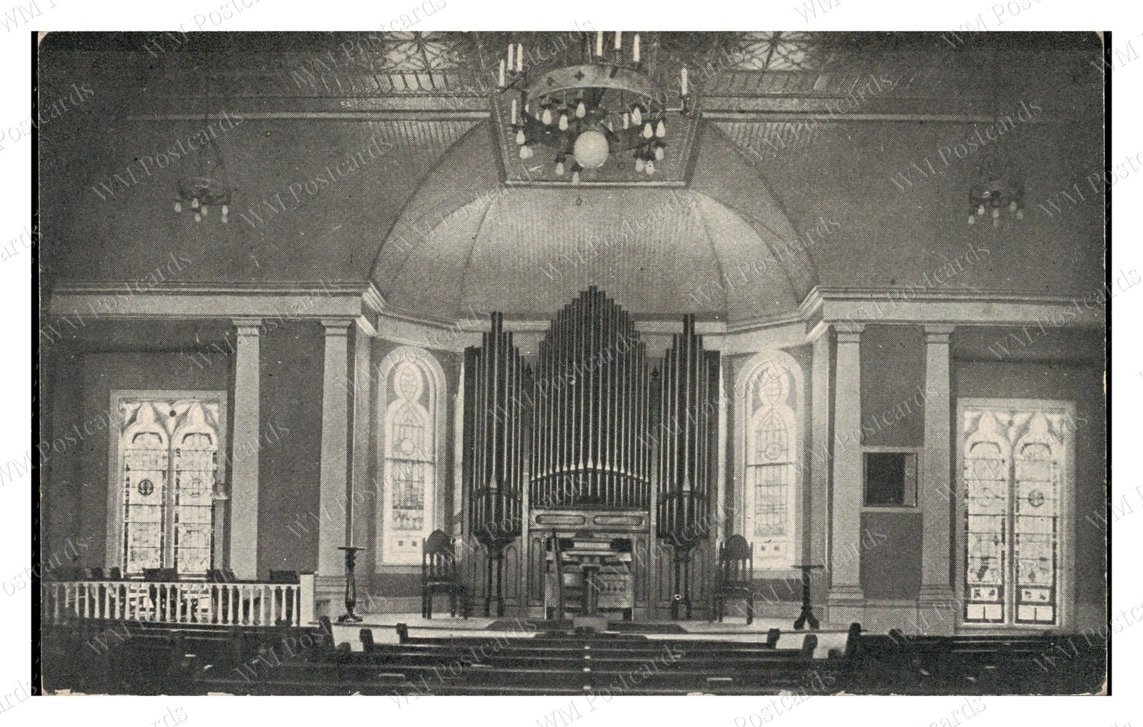 Fall River Massachusetts 1900s Pipe Organ Interior Standard Postcard Fall River Massachusetts 1900s Pipe Organ Interior Standard Postcard