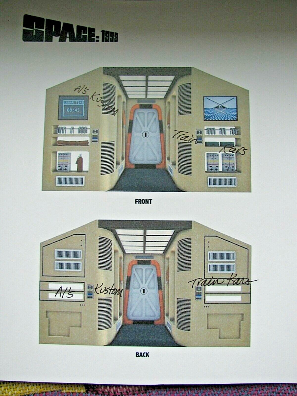 Custom Designed  Cardstock BULKHEADS for SPACE 1999 Mattel Eagle 1 as shown