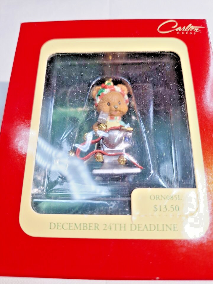 Vintage Carlton Cards Christmas Ornament December 24th Deadline 1993 VTG DV116