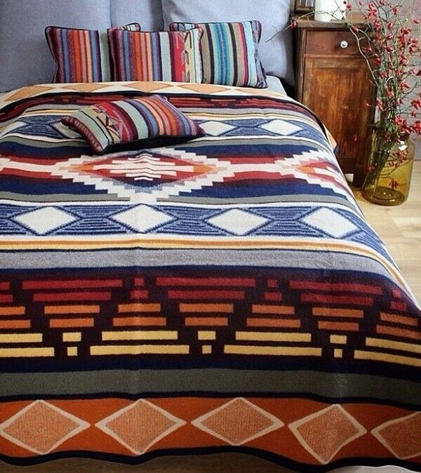 Rare Grand Canyon Cedar Mountain Pendleton Wool Blanket Robe 64x80 Made in USA