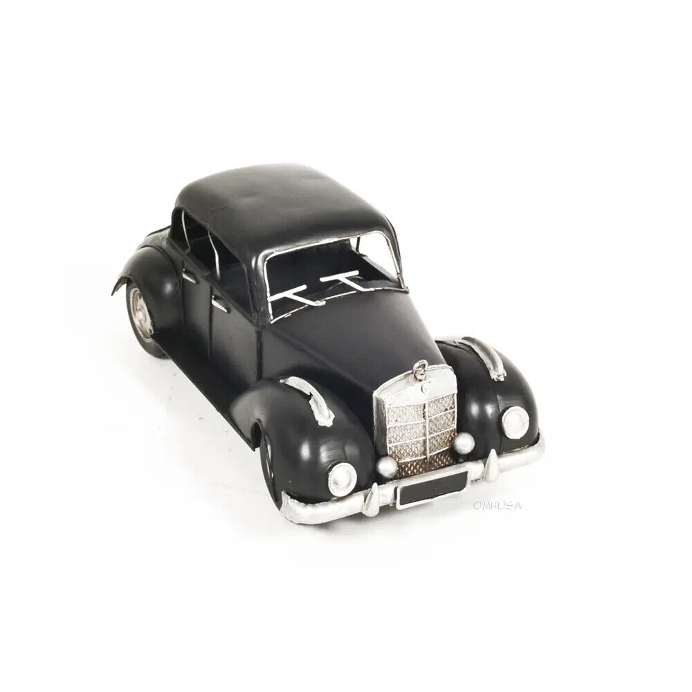 1937 Plymouth P4 Deluxe Black Metal Model Car W/ Front & Bumper Reinforcement