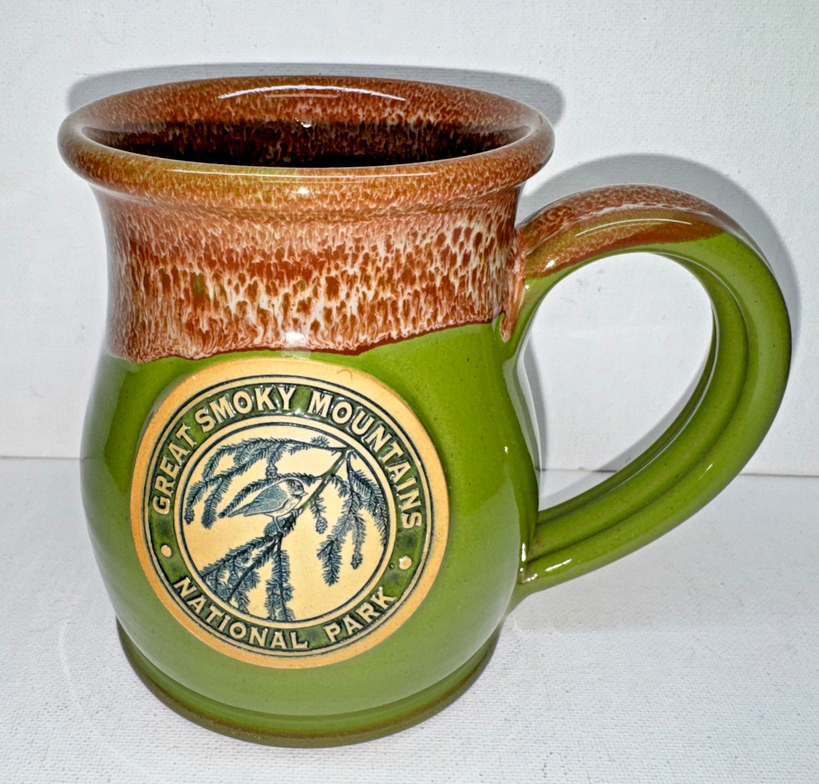DENEEN POTTERY HANDMADE SOUVENIR MUG GREAT SMOKY MOUNTAINS NATIONAL PARK 2022