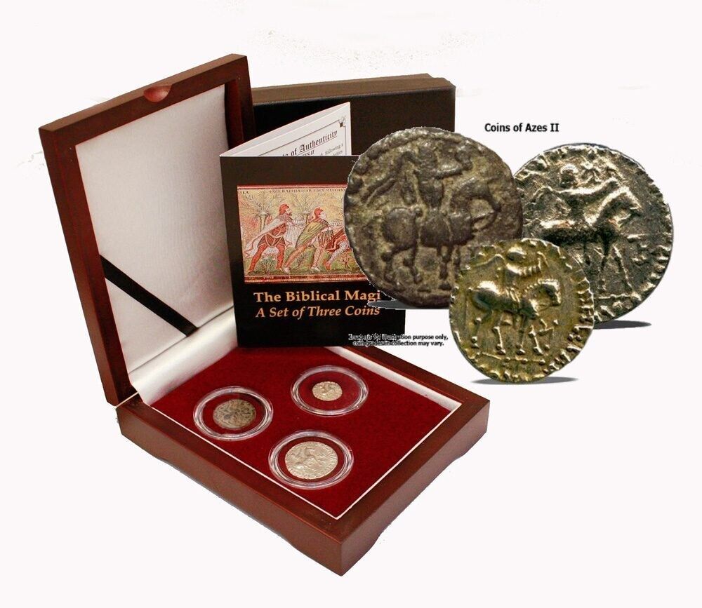 Journey of the Magi: Wisemen Biblical Holy Land. Certified Bronze & Silver Coins