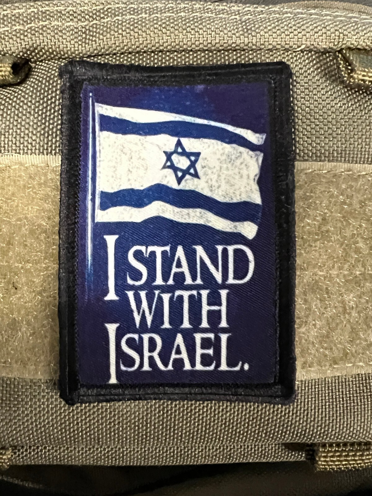 I Stand with Israel Flag Morale Patch Tactical Military Army Badge Hook