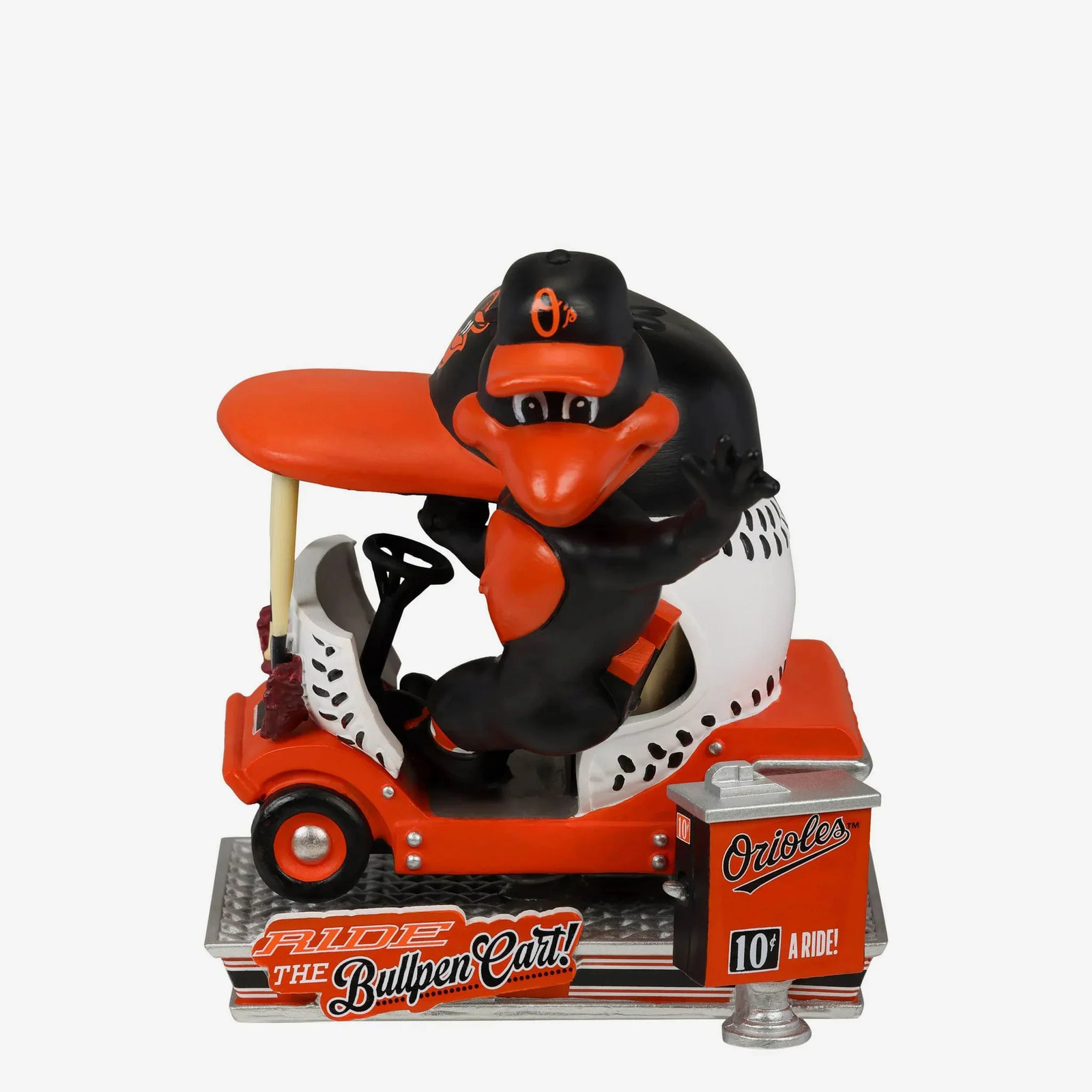 The Oriole Bird Baltimore Orioles Bullpen Cart Bobblehead MLB Baseball The Oriole Bird Baltimore Orioles Bullpen Cart Bobblehead MLB Baseball