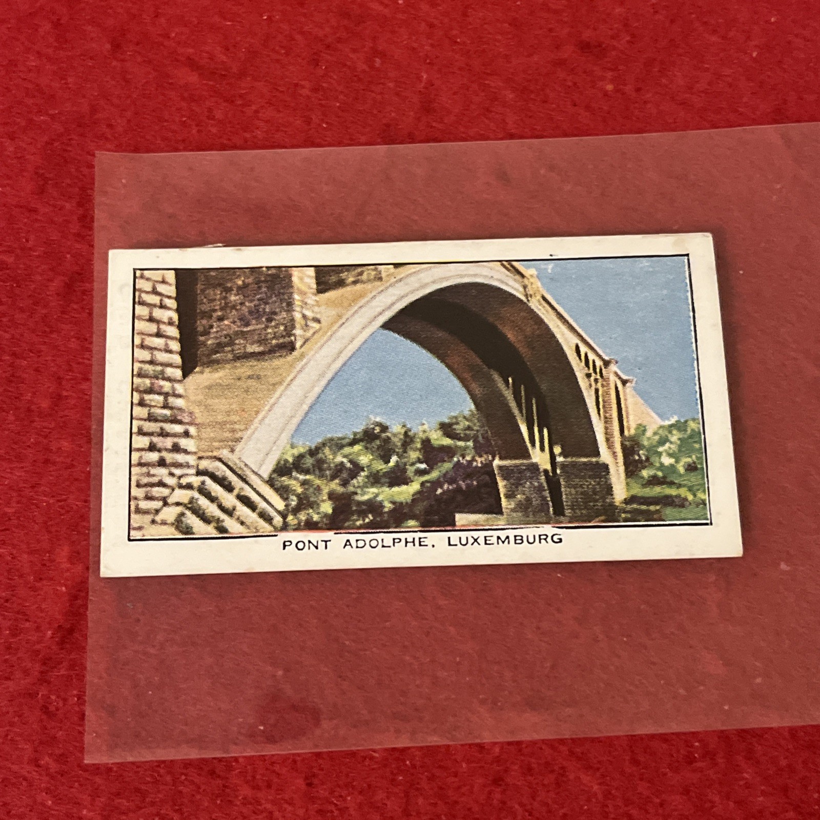 1937 C.W.S. “Famous Bridges” PONT ADOLPHE LUXEMBURG Bridge Tobacco Card #46 G-VG