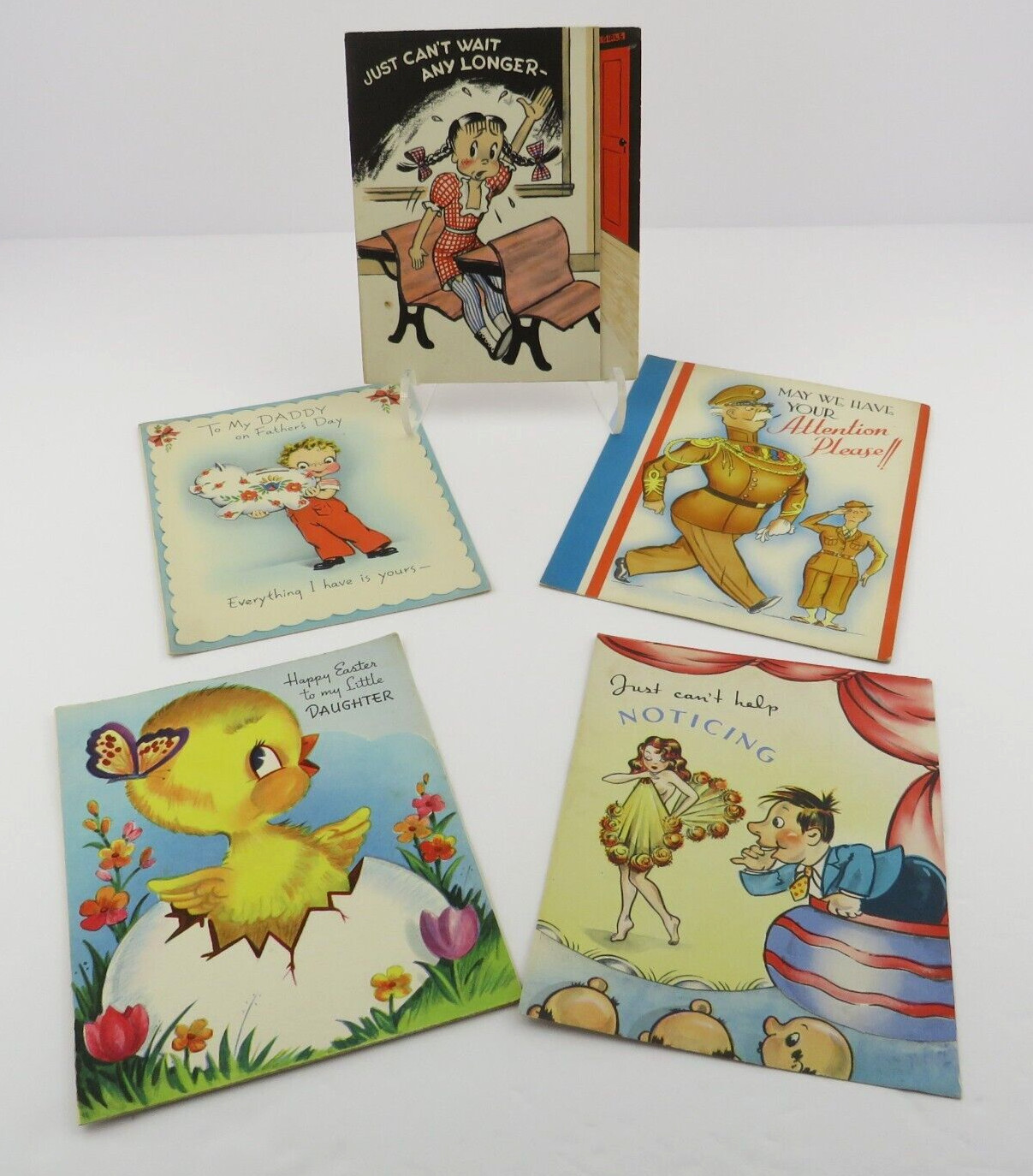 Lot of 5 Unused Vtg. Cards Easter,Father\'s Day,Birthday,& Other 1930\'s - 1950\'s Lot of 5 Unused Vtg. Cards Easter,Father\'s Day,Birthday,& Other 1930\'s - 1950\'s