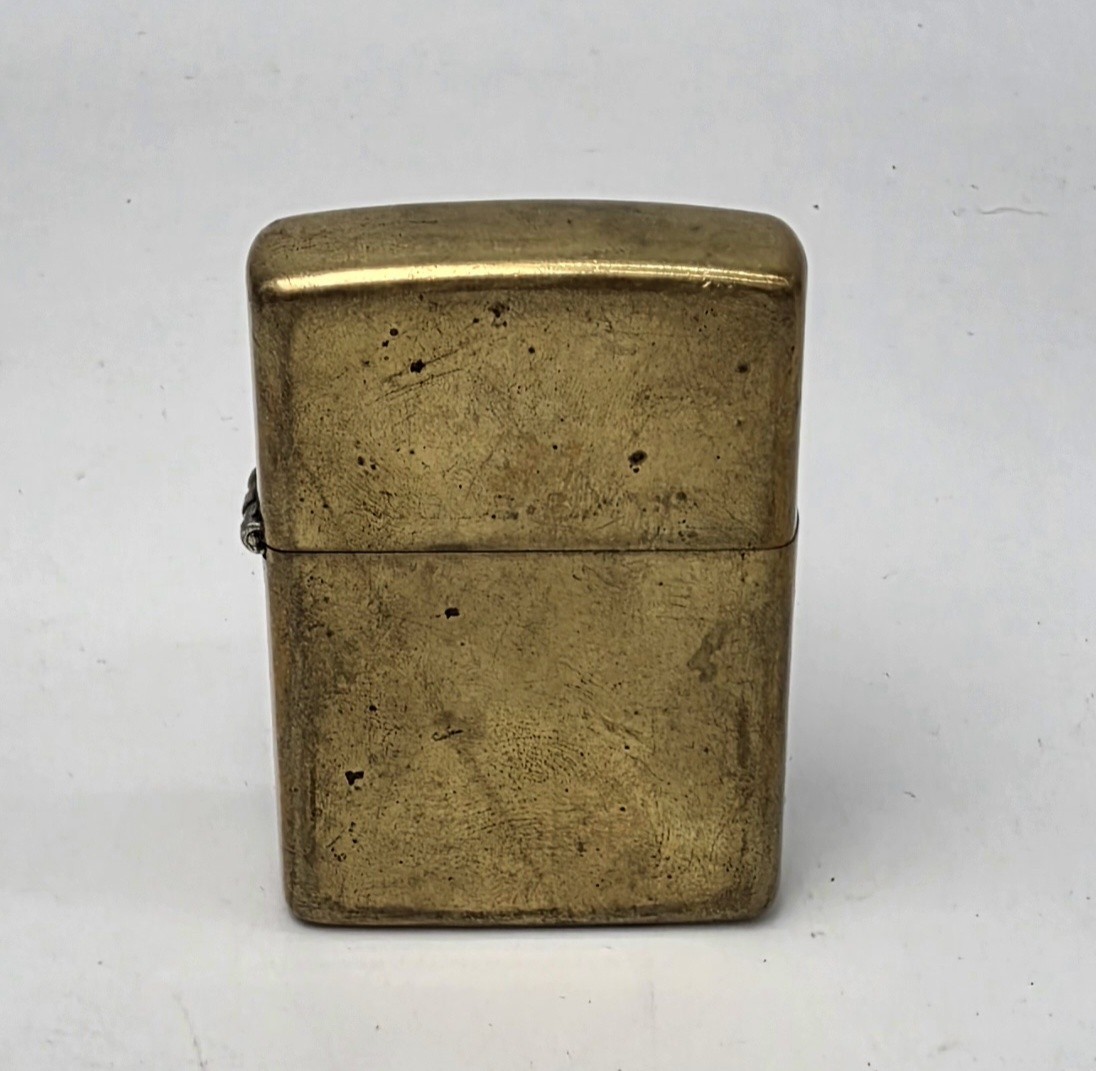 Vintage Zippo 1992 Plain Solid Brass Lighter See Pics 1932 60th Anniversary