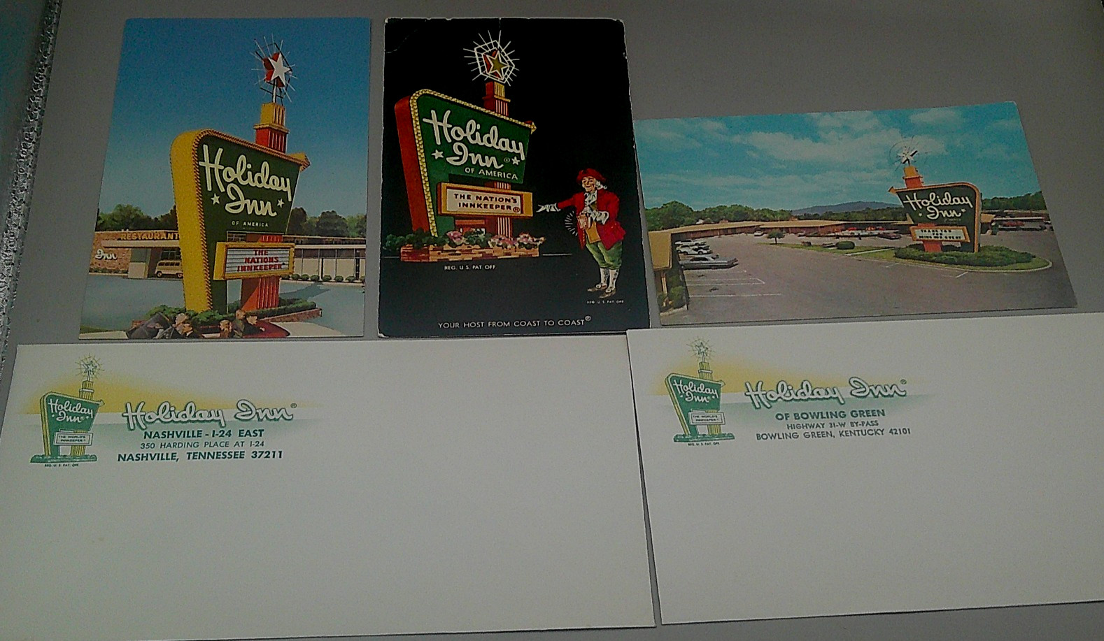 Holiday Inn Hotels Postcards Travel Souvenirs Vintage