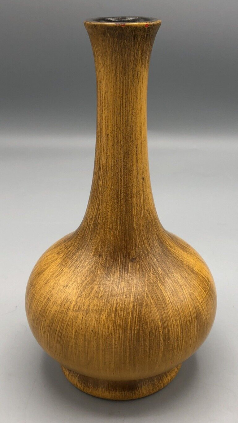 Royal Haeger Pottery Long Necked Vase Brown 7\