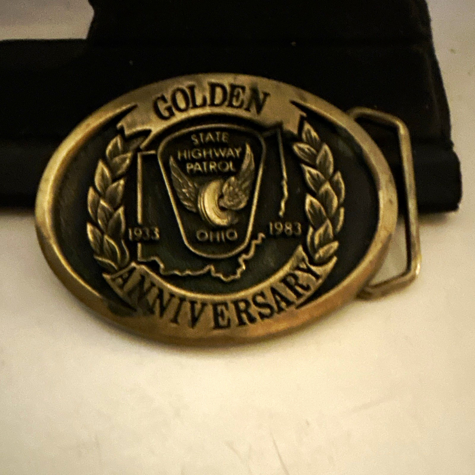 Ohio State Highway Patrol Golden Anniversary Belt Buckle 1933-1983 (1983)