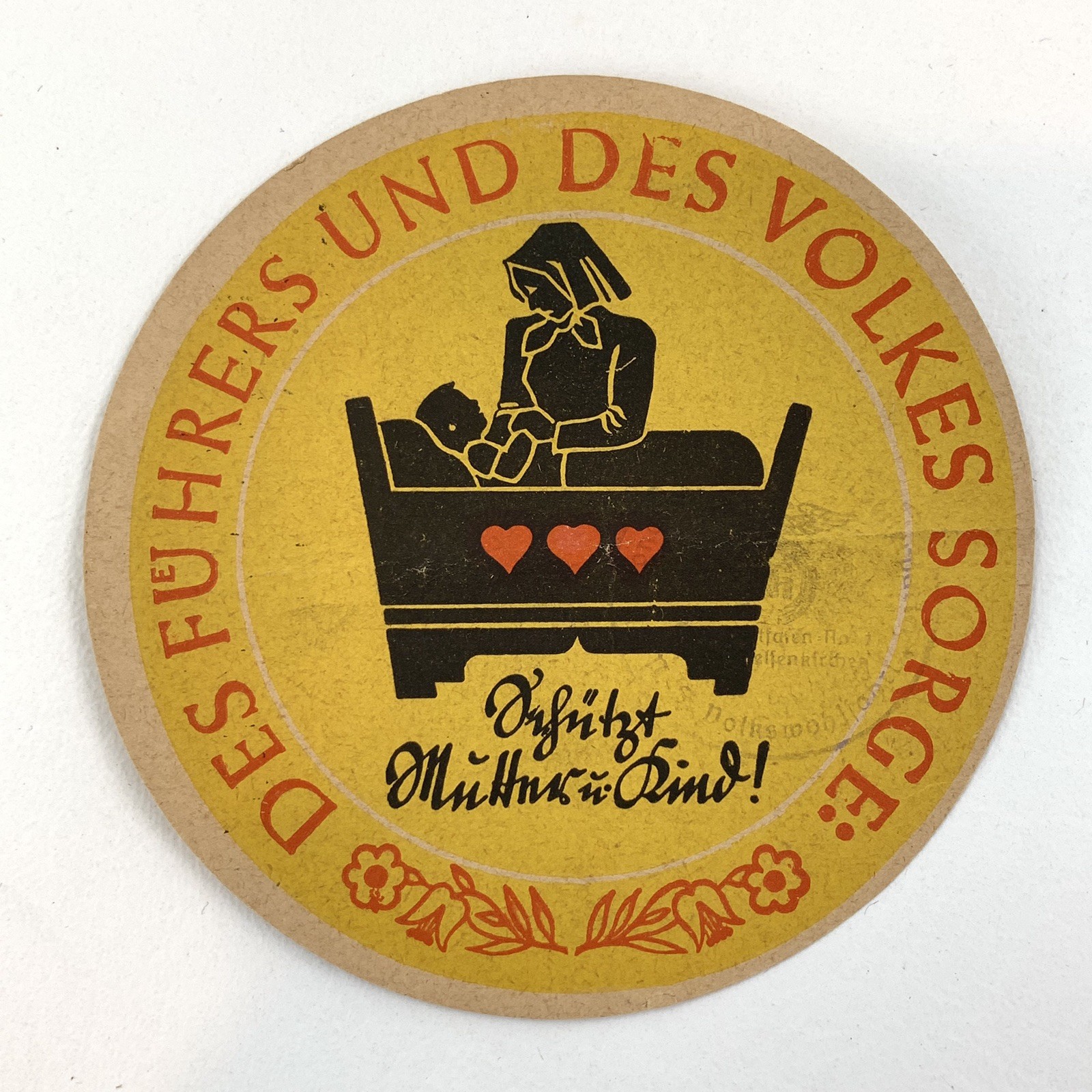 Vintage Luggage Tag Sticker German WWII The Leader And People C1935 Vintage Luggage Tag Sticker German WWII The Leader And People C1935