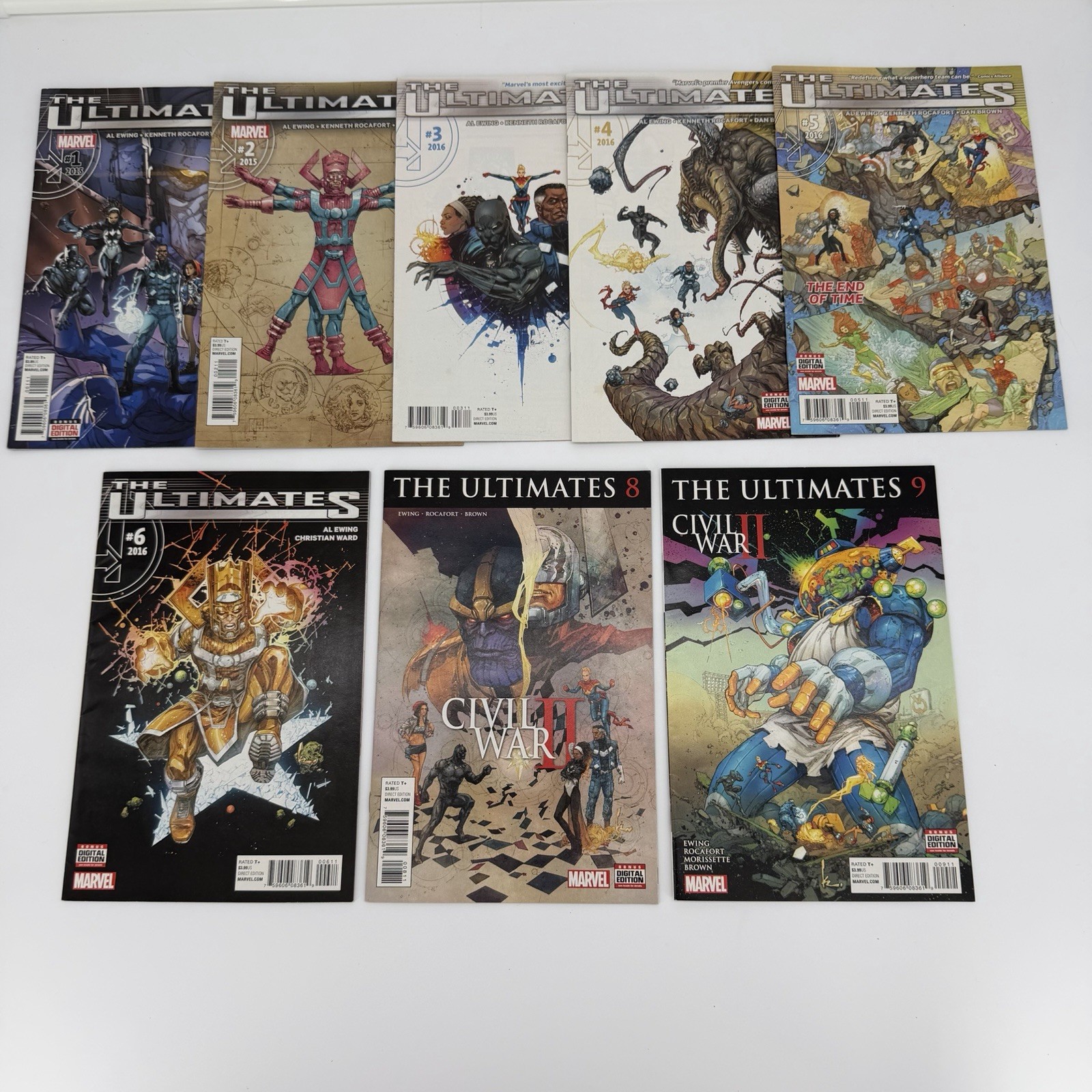 The Ultimates #1-6 #8 #9 Lot Cosmic Team Run Marvel Comics 2016