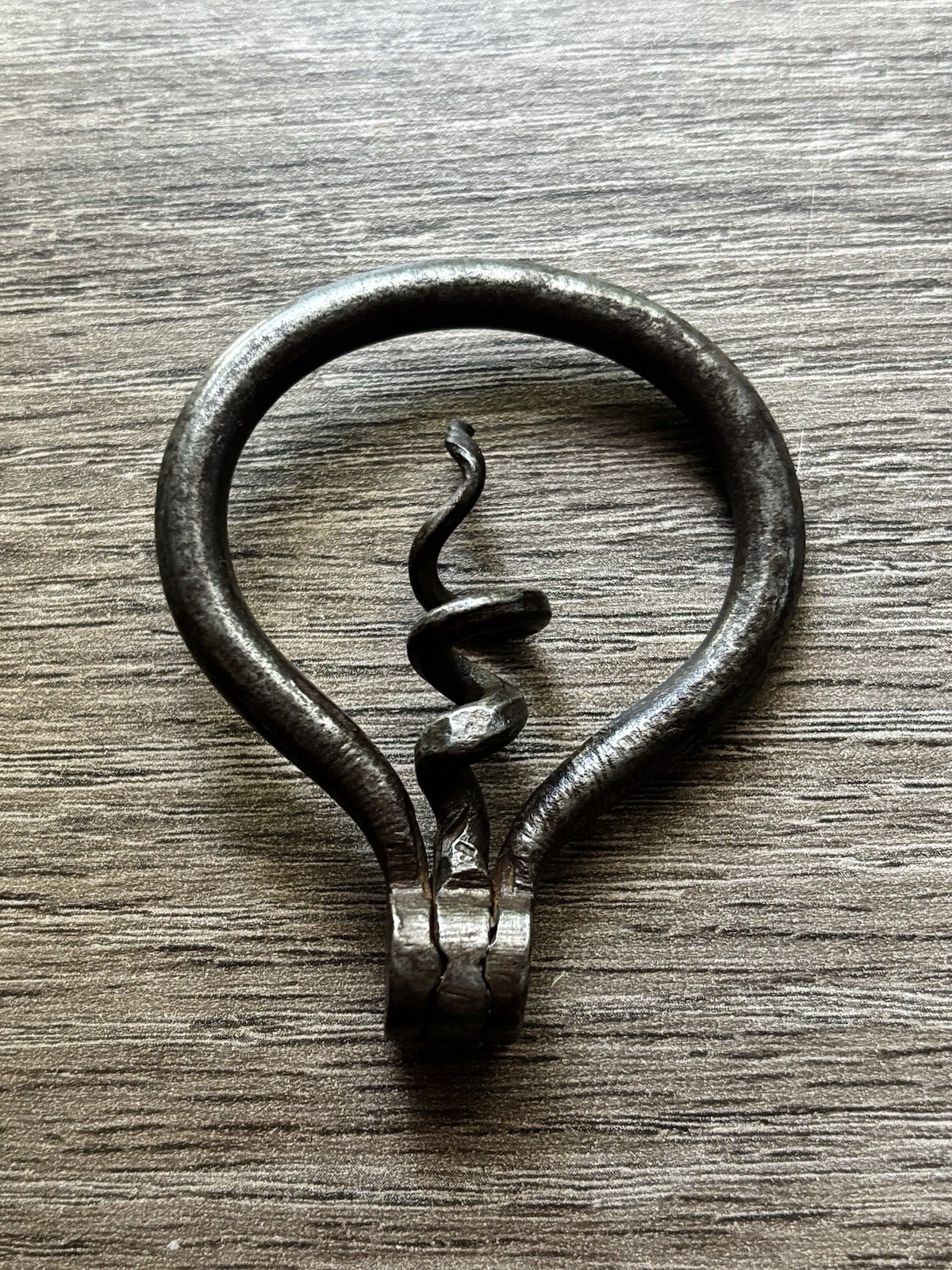Antique Vintage folding Iron  corkscrew 