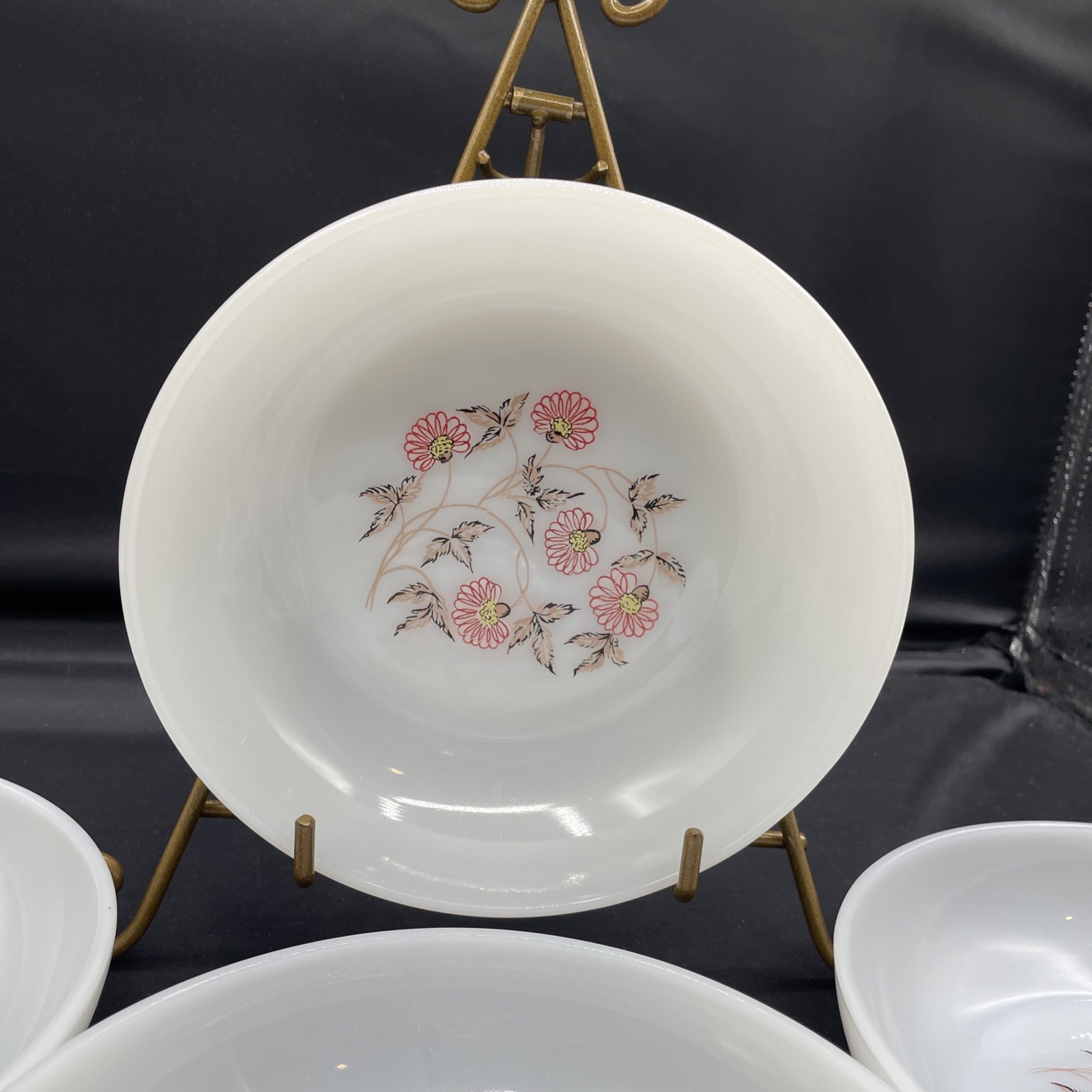4 FIRE KING OVENWARE CEREAL SOUP BOWL 6 1/2