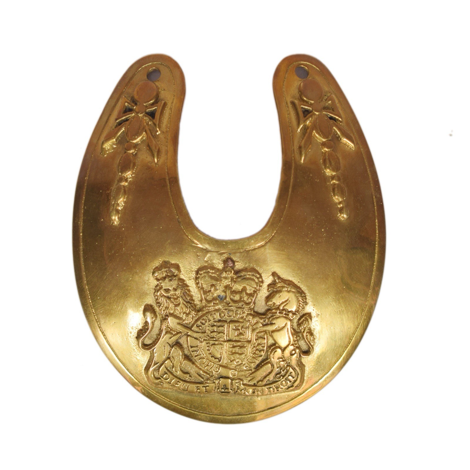 BRITISH Military Brass GORGET 1775 – 1776 REVOLUTIONARY WAR BRITISH Military Brass GORGET 1775 – 1776 REVOLUTIONARY WAR