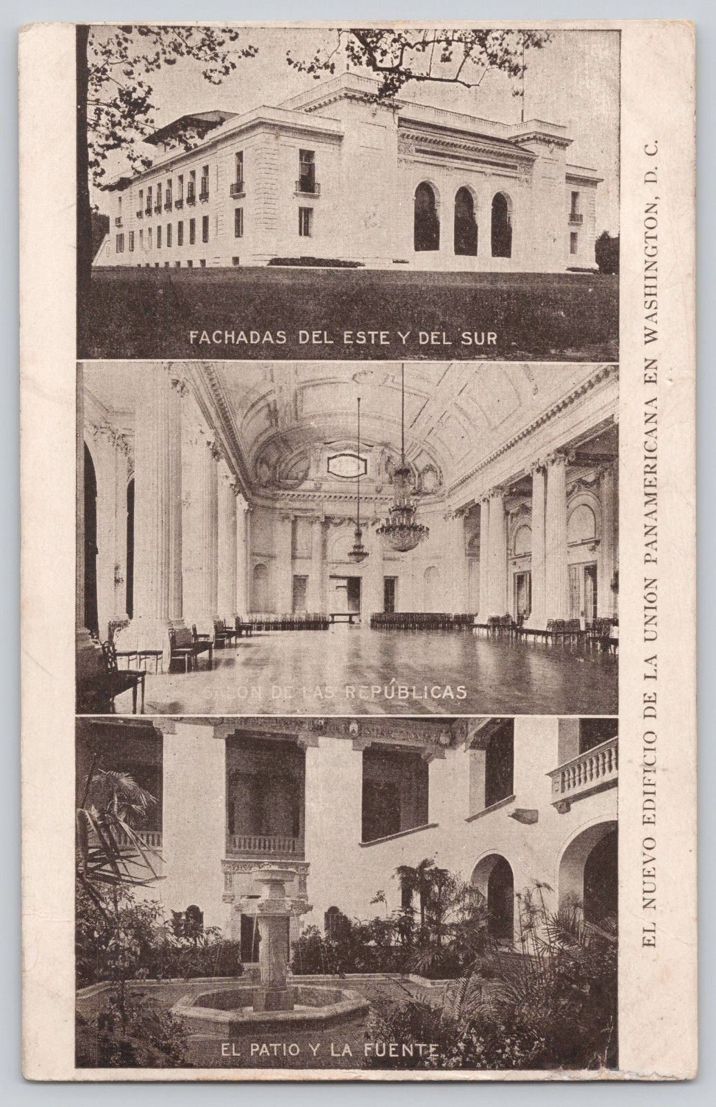 Postcard - El Nuevo Edificio de la Union PanAmericana - Washington DC