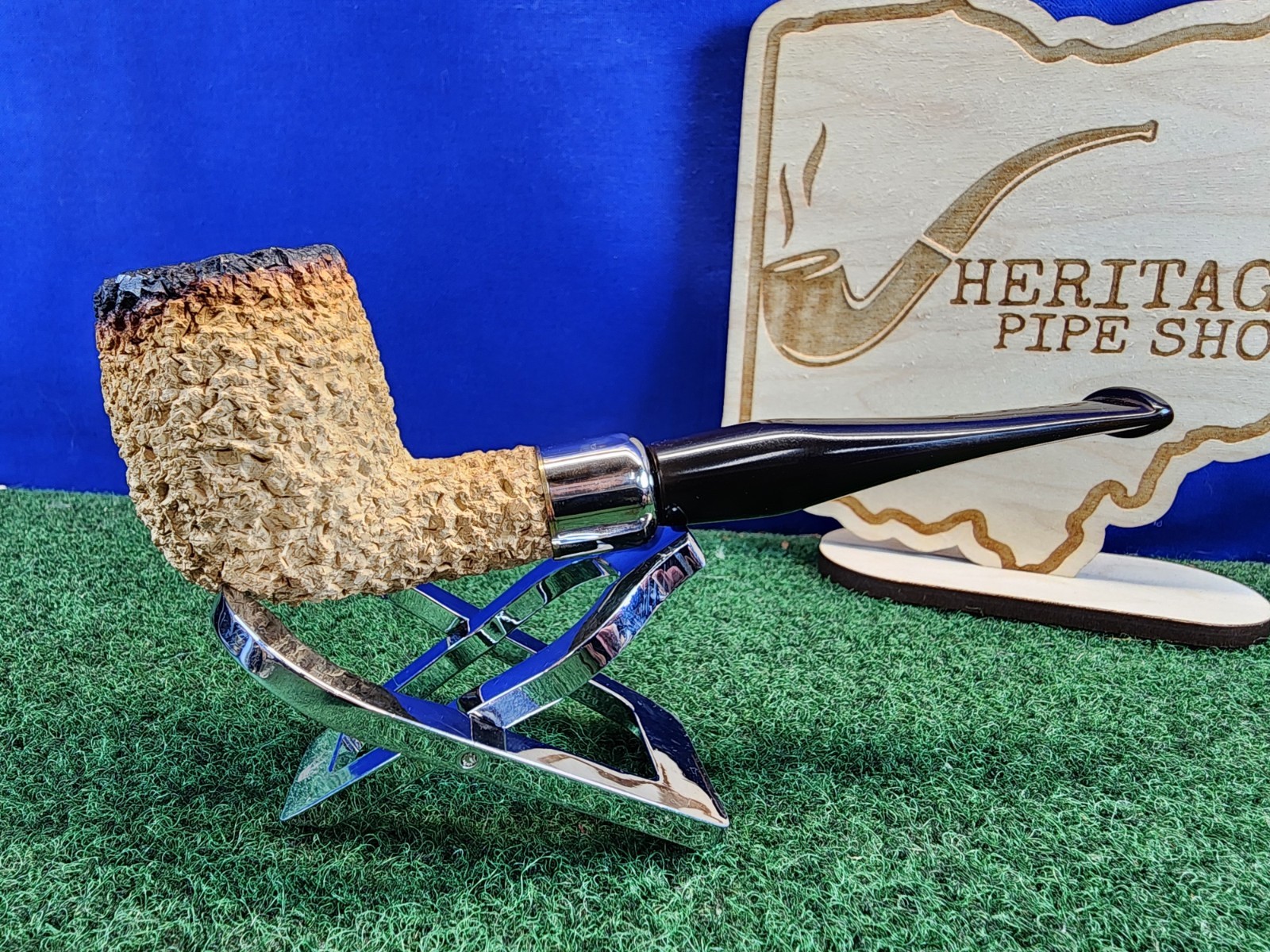 RARE Unsmoked BBB Meerschaum Tobacco Pipe Deep Rusticated Vintage, Unsmoked NOS